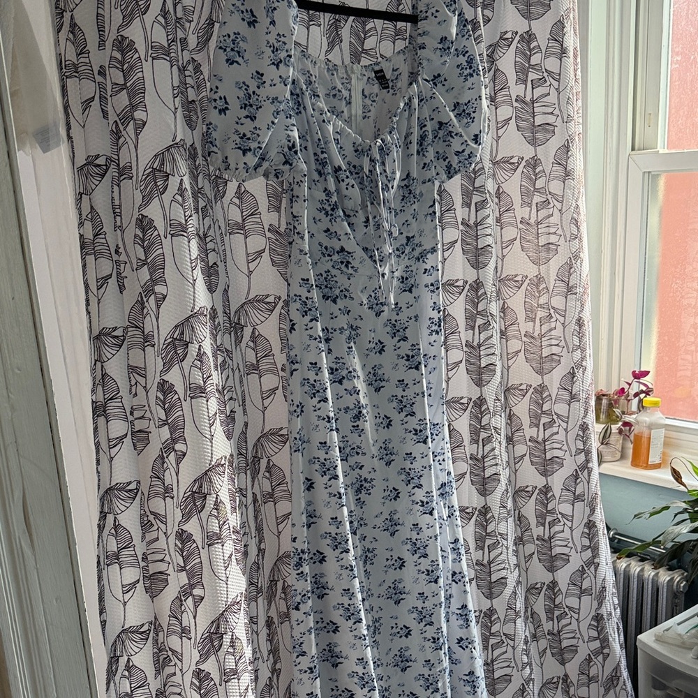 SHEIN Blue Floral Maxi Dress
